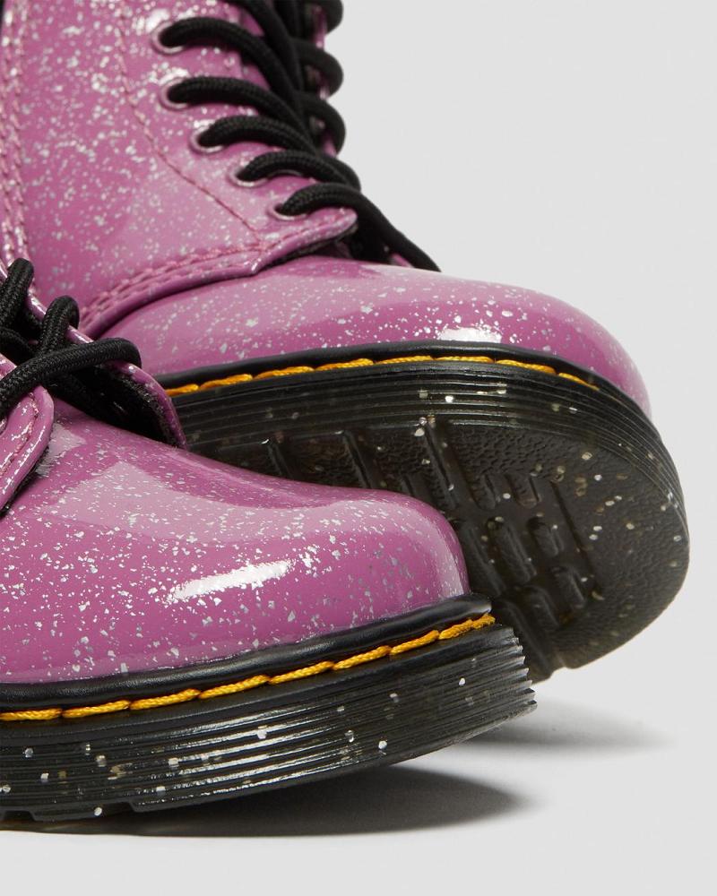 Dr Martens Toddler 1460 Glitter Snørestøvler Børn Lyserød | DK 692VRW